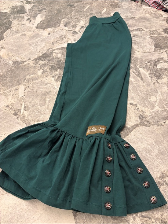 Matilda Jane Pants - Matilda Jane Green High-Low Ruffle Skirt with Button Trim